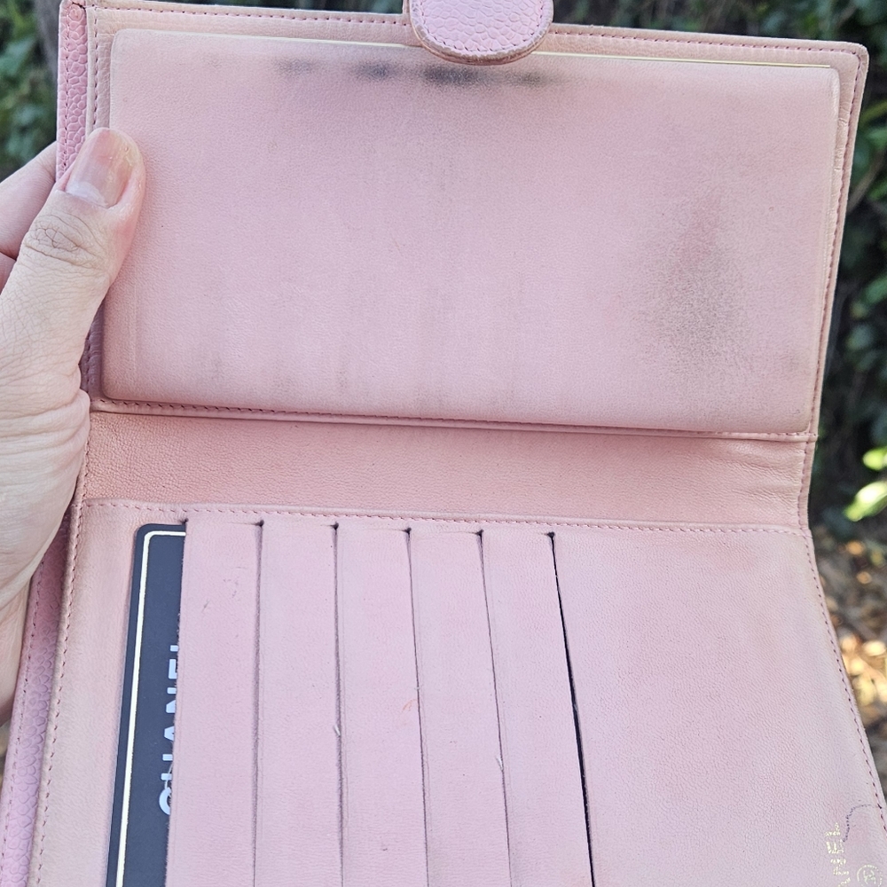 Chanel Pink Caviar Leather Kisslock Wallet - Picture 14 of 15